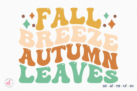 Fall Breeze Autumn Leaves, Retro Fall SVG SVG CraftLabSVG 