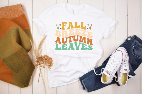 Fall Breeze Autumn Leaves, Retro Fall SVG SVG CraftLabSVG 