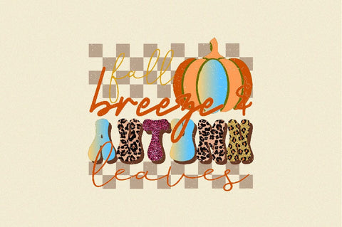 Fall Breeze & Autumn Leaves Sublimation SVGArt 