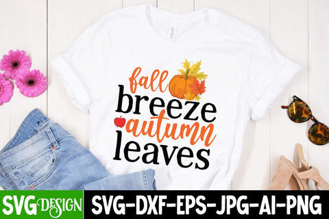 Fall Breeze Autumn Leaves SVG Cut File, Fall Breeze Autumn Leaves Sublimation PNG, Hello Fall SVG Quotes, Fall Farmhouse SVG Cut File , Fall Farmhouse SVG Quotes , Fall SVG Cut File, Autumn SVG Cut File SVG BlackCatsMedia 
