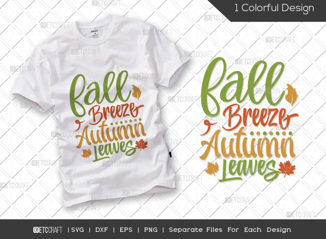 Fall Breeze & Autumn Leaves SVG Cut File | Give Thanks SVG | Autumn Leaves Svg | Thanksgiving Svg | Grateful Svg | Thankful Svg | Autumn Svg | Thanksgiving Quote SVG ETC Craft 