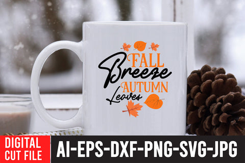 Fall Breeze Autumn Leaves SVG Cut File SVG BlackCatsMedia 