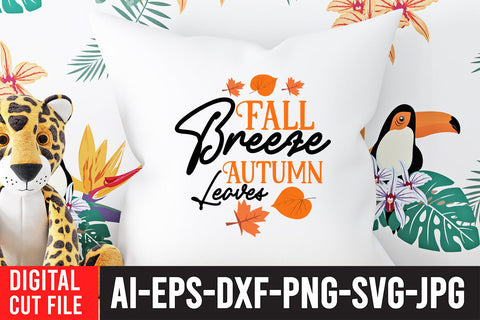 Fall Breeze Autumn Leaves SVG Cut File SVG BlackCatsMedia 