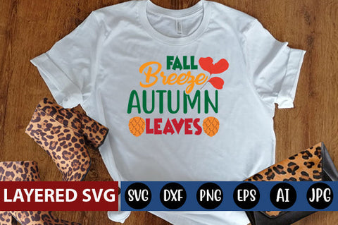 fall breeze autumn leaves SVG cute file SVG Blessedprint 