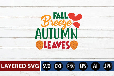 fall breeze autumn leaves SVG cute file SVG Blessedprint 