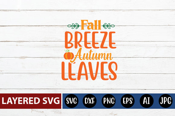 fall breeze autumn leaves svg cute file SVG Blessedprint 