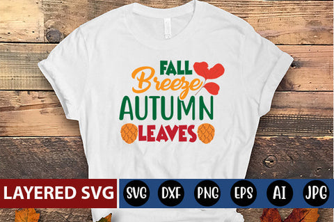 fall breeze autumn leaves SVG cute file SVG Blessedprint 