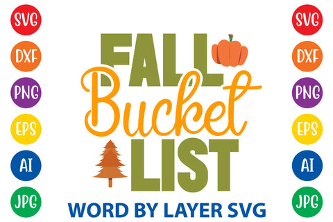 Fall Bucket List, Fall SVG Design SVG Rafiqul20606 