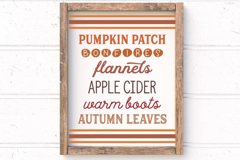 Fall Bucket List Sign SVG SVG Ikonart Design Shop 