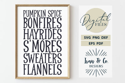 Fall Bucket List Svg Files, Thanksgiving Svg, Fall Svg, Autumn Svg, Cricut Svg, Silhouette Designs, Digital Cut Files, JPG DXF PNG (862548477) SVG Ivan & Co. Designs 
