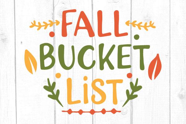 Fall Bucket List Svg SVG cricutfilesmg 