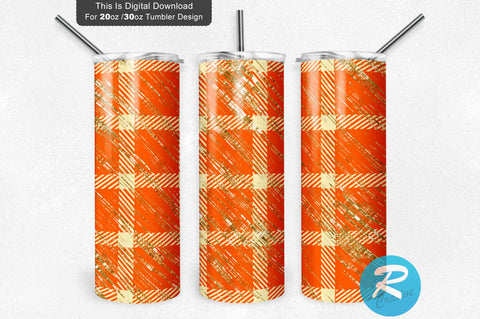 Fall Buffalo Plaid 20 oz / 30 oz Tumbler PNG Sublimation Regulrcrative 