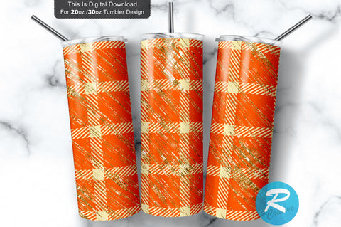 Fall Buffalo Plaid 20 oz / 30 oz Tumbler PNG Sublimation Regulrcrative 