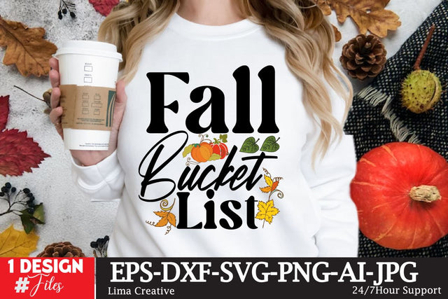 Fall Buket List SVG Cute File SVG Insomnia Std 