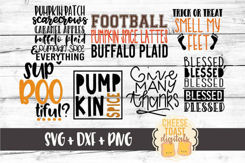 Fall Bundle - Set of 14 Designs SVG Cheese Toast Digitals 