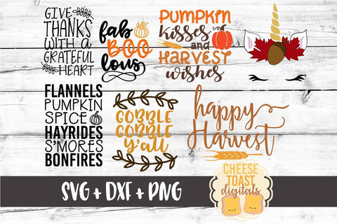 Fall Bundle - Set of 14 Designs SVG Cheese Toast Digitals 
