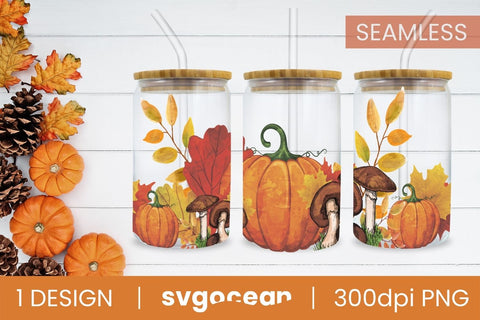 Fall Can Glass Sublimation Sublimation SvgOcean 