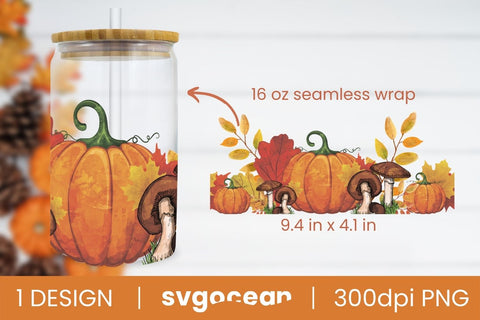 Fall Can Glass Sublimation Sublimation SvgOcean 