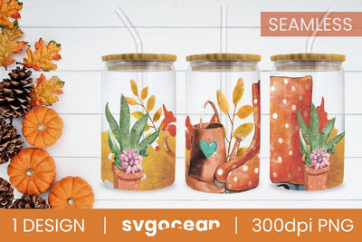 Fall Can Glass Wrap For Libbey Glass Sublimation SvgOcean 