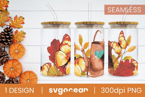 Fall Can Glass Wrap Sublimation Bundle Sublimation SvgOcean 