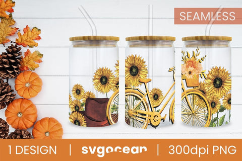 Fall Can Glass Wrap Sublimation Bundle Sublimation SvgOcean 