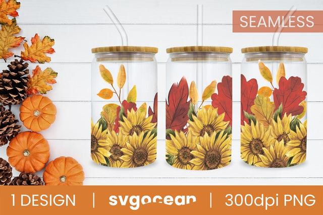 Fall Can Glass Wrap Sublimation Sublimation SvgOcean 