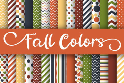 Fall Colors Digital Papers Sublimation Old Market 