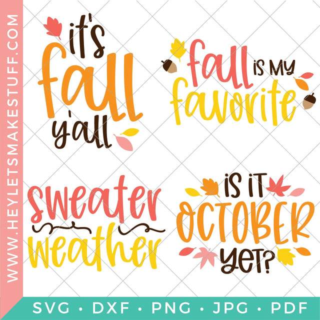 Fall Cut Files Bundle SVG Hey Let's Make Stuff 