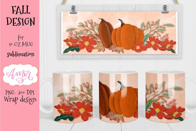 Fall design for mug sublimation 11oz Sublimation Amorclipart 