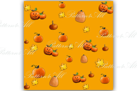 Fall Digital Paper, Autumn Design, Fall Design, Pumpkin,Orange Background,Halloween,Thanksgiving,Fall Pumpkin Digital Paper Pack Graphic Digital Pattern ArtStudio 