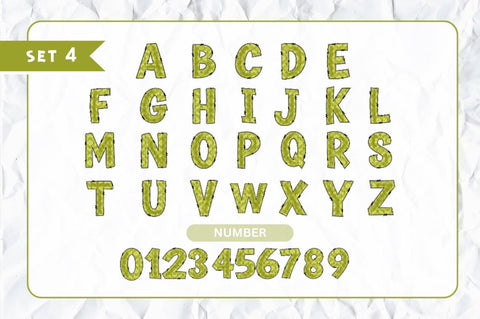 Fall Doodle Alphabet Bundle with Hand Drawn Clipart Digital Pattern Regulrcrative 