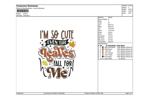 Fall Embroidery, Baby Embroidery, Leave Embroidery Embroidery/Applique DESIGNS SVG Digital Designer 