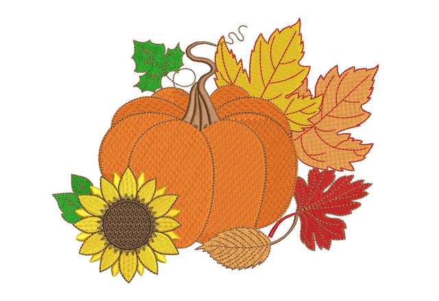 Fall Embroidery Design,Thanksgiving Machine Embroidery,Autumn leaves,pumpin embroidery,4 sizes. Embroidery/Applique DESIGNS ArtEMByNatalia 