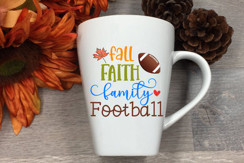 Fall Faith Family Football- Fall Sublimation Design Sublimation Happy Printables Club 