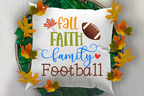 Fall Faith Family Football- Fall Sublimation Design Sublimation Happy Printables Club 