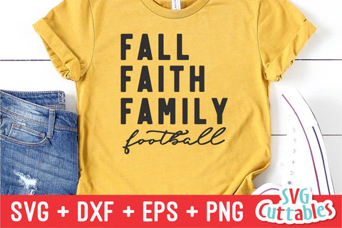 Fall Faith Family Football svg - Football svg - dxf - eps - Football Cut File - Football png - Silhouette - Cricut - Digital Download SVG Svg Cuttables 