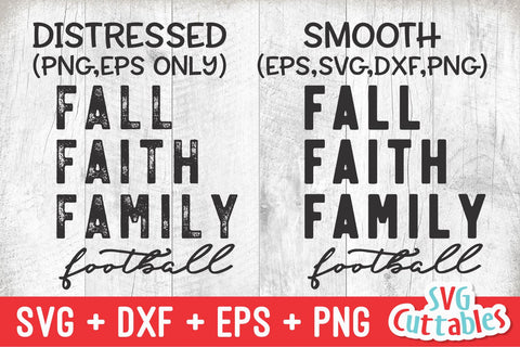 Fall Faith Family Football svg - Football svg - dxf - eps - Football Cut File - Football png - Silhouette - Cricut - Digital Download SVG Svg Cuttables 