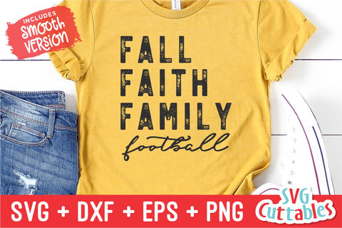 Fall Faith Family Football svg - Football svg - dxf - eps - Football Cut File - Football png - Silhouette - Cricut - Digital Download SVG Svg Cuttables 