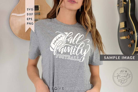 Fall Family Football Distressed cut file SVG TheBlackCatPrints 