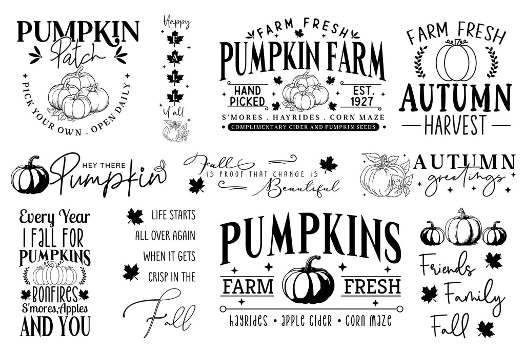 Fall Farmhouse Sign SVG Bundle - So Fontsy