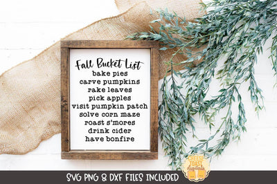 Fall Farmhouse Sign SVG | Fall Bucket List SVG Cheese Toast Digitals 