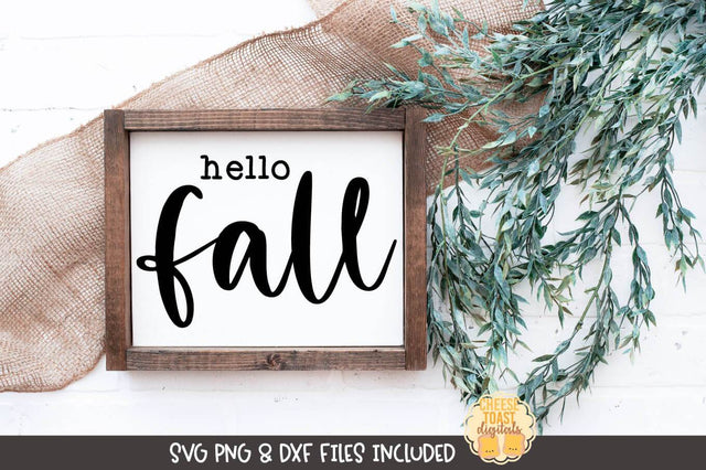 Fall Farmhouse Sign SVG | Hello Fall SVG Cheese Toast Digitals 