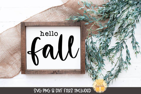 Fall Farmhouse Sign SVG | Hello Fall SVG Cheese Toast Digitals 