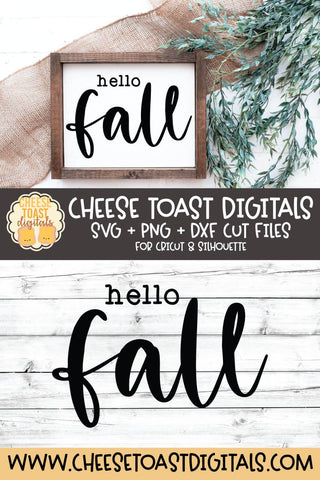 Fall Farmhouse Sign SVG | Hello Fall SVG Cheese Toast Digitals 