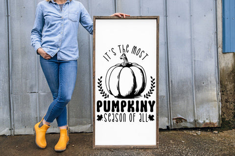 Fall Farmhouse Sign SVG - It's the Most Pumpkiny Season of All SVG CraftLabSVG 