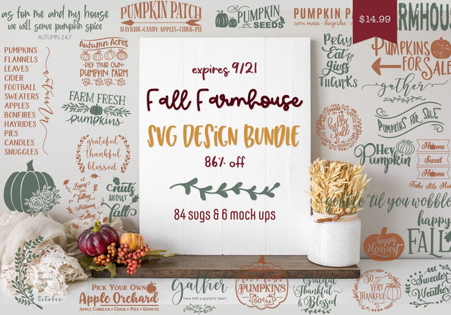 Fall Farmhouse SVG Design Bundle Bundle So Fontsy Design Shop 