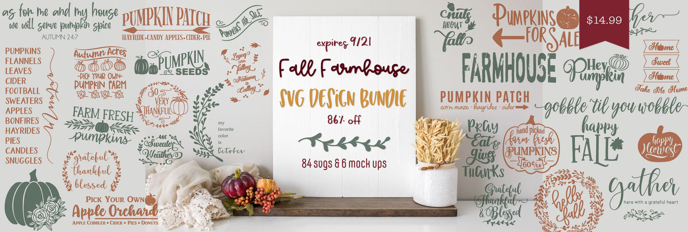 Fall Farmhouse SVG Design Bundle
