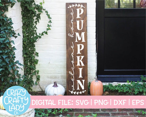 Fall Farmhouse Vertical Porch Sign Quote SVG Cut File Bundle SVG Crazy Crafty Lady Co. 