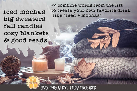 Fall Favorites Drink SVG Design Kit | Book SVG SVG Cheese Toast Digitals 