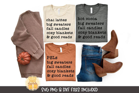 Fall Favorites Drink SVG Design Kit | Book SVG SVG Cheese Toast Digitals 